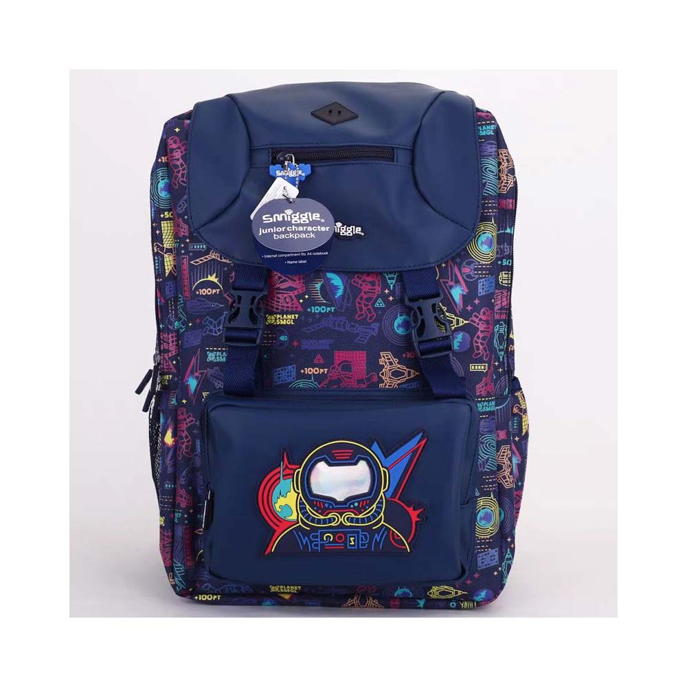 Smiggle-Astronaut-Universe-Blue-Front-Backpack